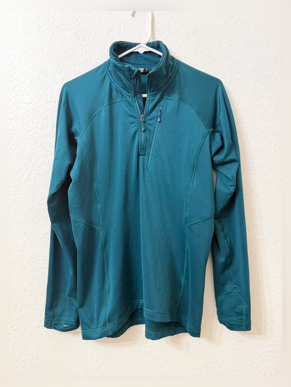 Outdoor Research Womens Teal Vigor Quarter Zip Active Pullover - M